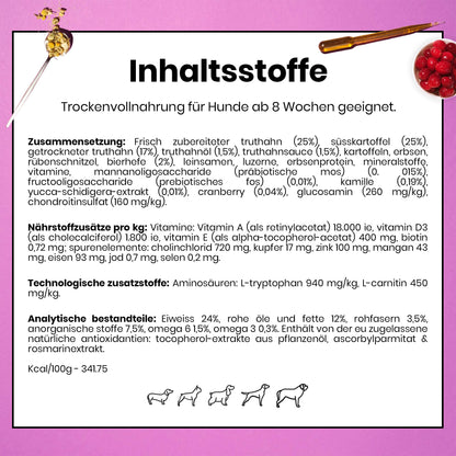 Pooch & Mutt Ruhe & Balance Hundefutter – Truthahn Süsskartoffel 10kg