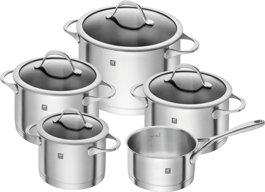ZWILLING Essence Kochtopf-Set 5-teilig Edelstahl Induktion. Zur effizienten Speisenzubereitung auf Induktionskochfeldern.