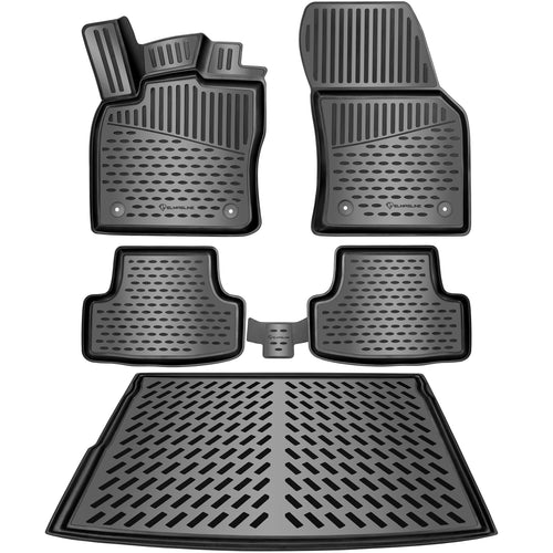 ELMASLINE VW Golf 8 3D Gummimatten Kofferraumwanne Set - Variant 2020-2025