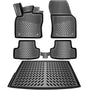 ELMASLINE 3D Gummimatten Set + Kofferraumwanne VW Touran II (2)