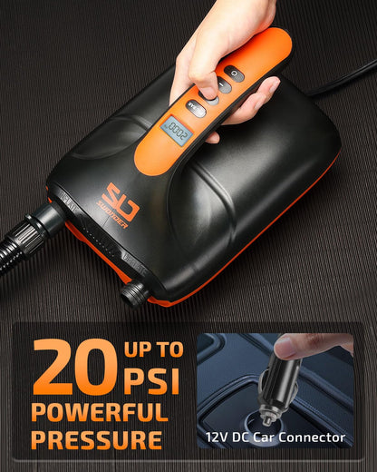 Swonder SUP Pumpe Elektrisch 20PSI Hochdruck Zweistufig