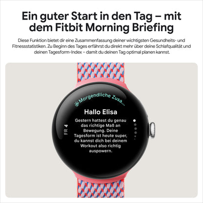 Google Pixel Watch 3 Android Smartwatch - 41mm LTE Silber poliert