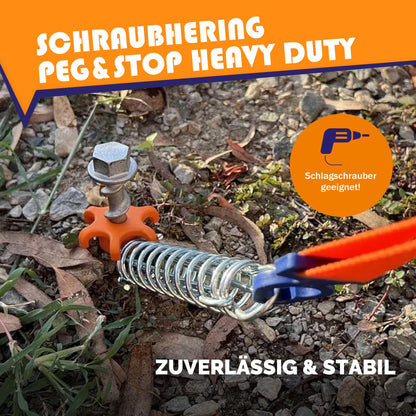 Peggy Peg Schraubhering Peg&Stop Heavy Duty 20 cm, 4er-Pack (HP60)