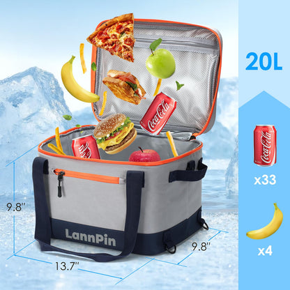 LannPin SUP Kühltasche wasserdicht 20 Liter mit Befestigungsclips