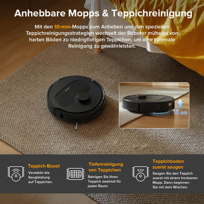 roborock Qrevo Saugroboter mit Wischfunktion - Schwarz (QV35A)