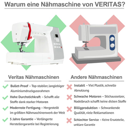 VERITAS Emily I Anfänger Computer-Nähmaschine - Weiss