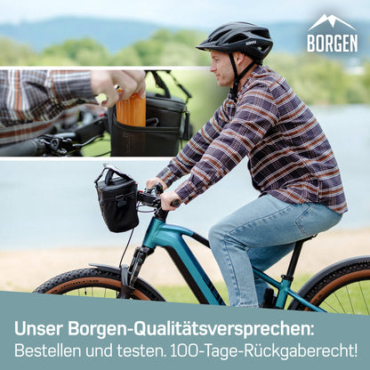 Borgen KLICKfix Lenkertasche mit Smartphonehalterung, 6 Liter