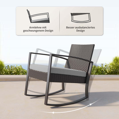 Bealife Lounge Set Gartenmöbel – 2 Personen Balkon Outdoor