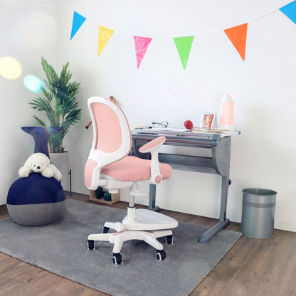 hjh OFFICE 736412 Kinder Schreibtischstuhl Kid Ergo Rosa/Weiss