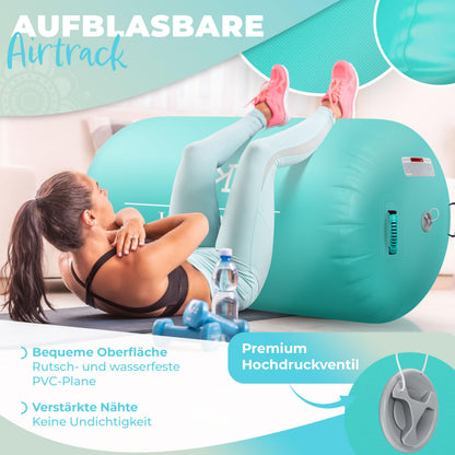 KESSER Airtrack Airrolle aufblasbar mit Luftpumpe & Tragetasche