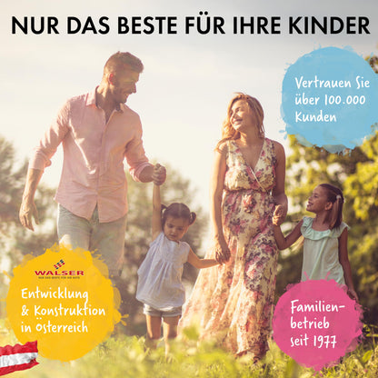 WALSER Andy Kindersitzerhöhung Auto ISOFIX i-Size R129 - Schwarz/Pink