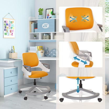 hjh OFFICE Kid Flex Mitwachsender Drehstuhl - Orange