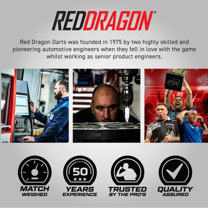 RED DRAGON Pegasus Steeldarts 21g, 80% Tungsten Dartpfeile mit Etui