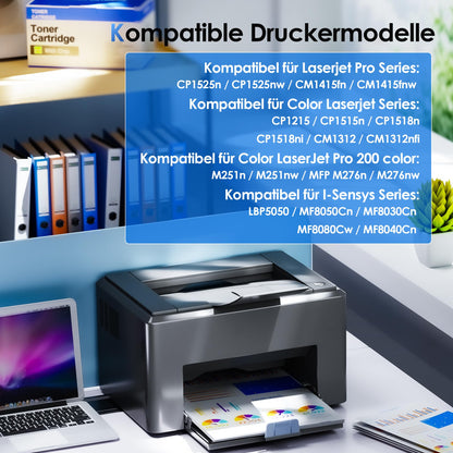 NOGIVY 131X 131A Toner 4er-Pack mit Chip für HP LaserJet Pro 200