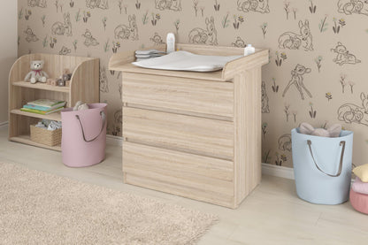 Shefa Kids Wickelaufsatz 800 für IKEA MALM, HEMNES, NORDLI, Eiche