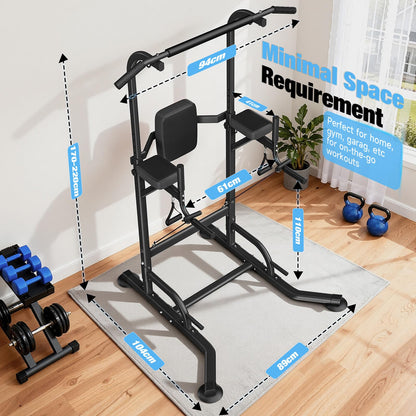 Dskeuzeew Power Tower Dip-Station mit Klimmzugstange, 205 kg