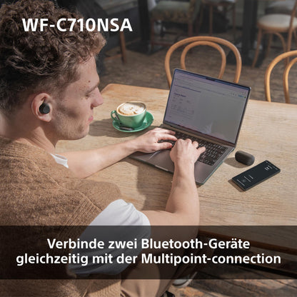 Sony WF-C710NSA Truly Wireless Noise Cancelling Earbuds schwarz