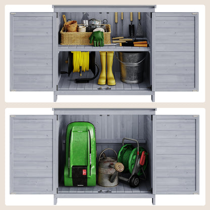 Bealife Pflanztisch mit Unterschrank Gartenschrank - Grau