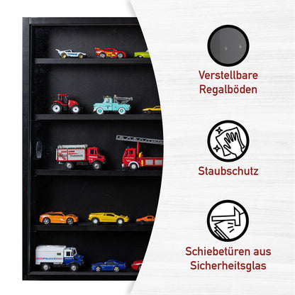 Inter Link Blacklava Sammlervitrine Hängend - Schwarz 80x60cm