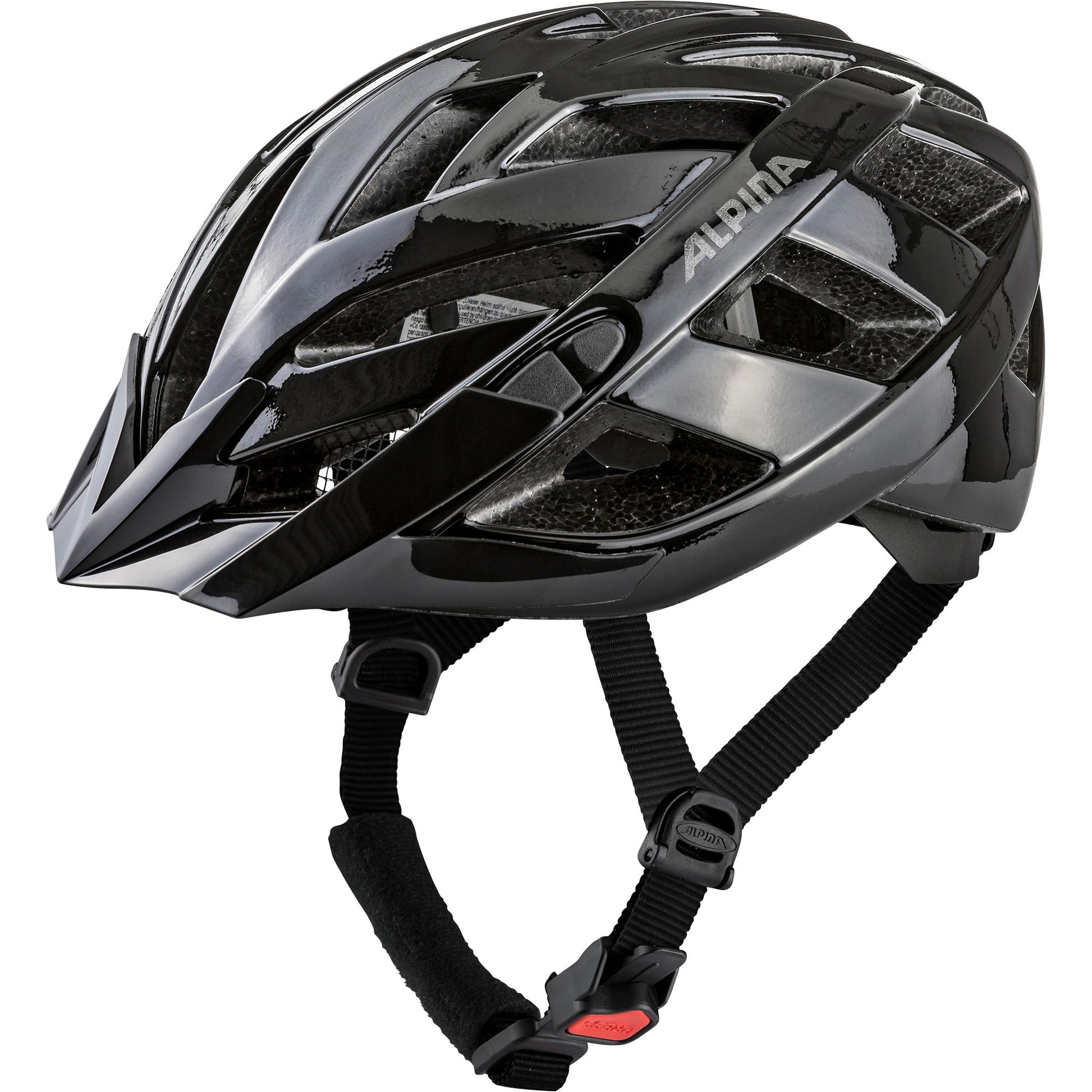 ALPINA Panoma Classic Touren-Fahrradhelm Black Gloss M (56-59 cm), schwarz glänzend mit Belüftungsöffnungen
