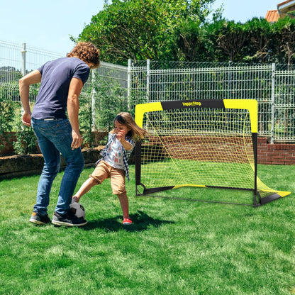 Happy Jump Pop-Up Fussballtor 213 x 152 cm, faltbar, schwarz-gelb