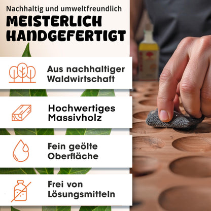 Spielario Kimbala Steinchenspiel aus Holz – Kalaha für 2 Spieler