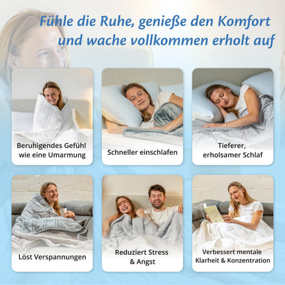 Ella Gewichtsdecke 135x200 cm 7 kg, Therapiedecke aus Baumwolle