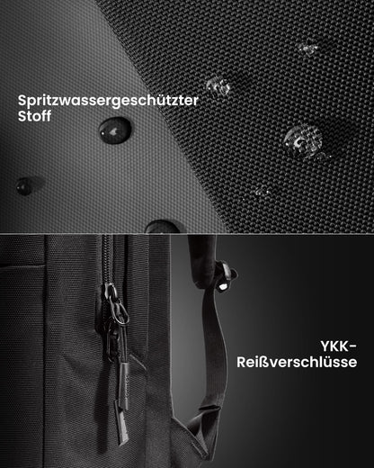 tomtoc 24L Business Laptop Rucksack für 15,6-16 Zoll - Schwarz