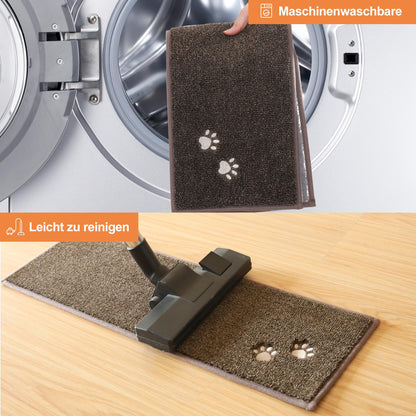 BEQHAUSE Stufenmatten rutschfest Set – 15 Stk. Braun 22x70cm