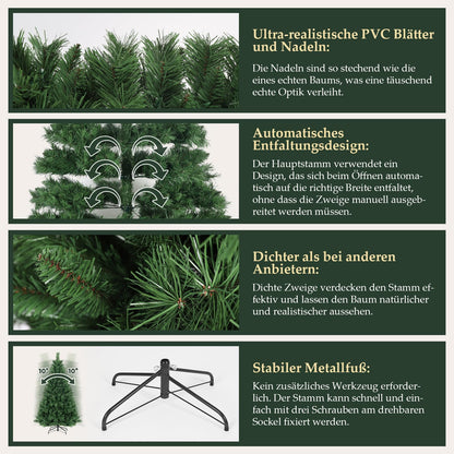 SALCAR Künstlicher Weihnachtsbaum 210 cm Kunsttannenbaum