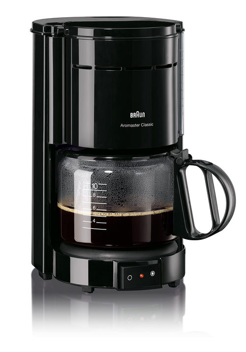 Braun KF 47 BK Filterkaffeemaschine mit Glaskanne, Schwarz, für klassischen Filterkaffee