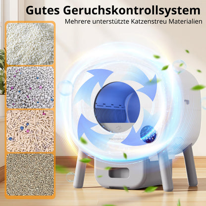PHOTONSPACE Selbstreinigende Katzentoilette XXL 95L mit App-Steuerung