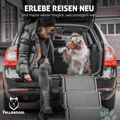 Fellbengel Hundetreppe Auto Klappbar – Mit Sicherheitsstufe