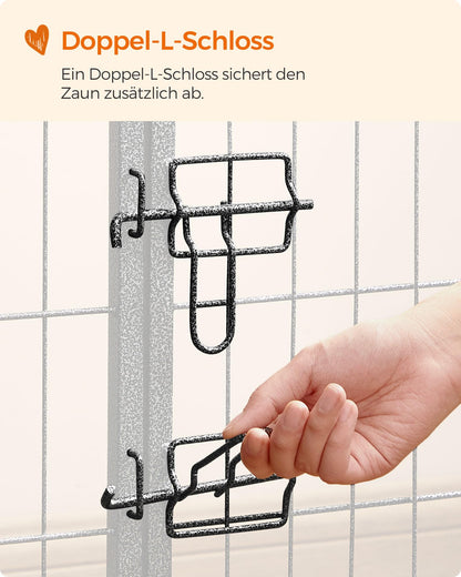Feandrea Freilaufgehege DIY Laufstall XL - Grau PPK88G
