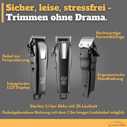 Alpenstern Hundeschermaschine – leiser Hundetrimmer mit 3h Akku