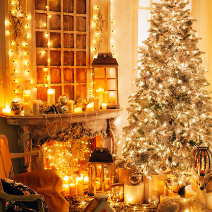 GLUROO LED Glühbirnen Lichterkette Aussen 36.6M – ST38 Warmweiss