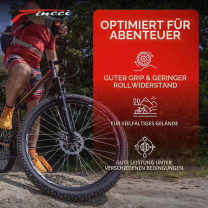 Fincci MTB Fahrradreifen 27,5 x 2,25 Zoll, 2er Pack, faltbar