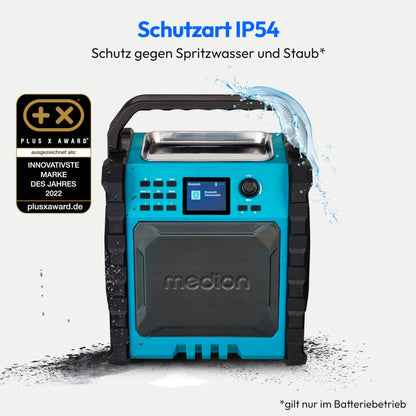 MEDION P66896 Baustellenradio - DAB+ Bluetooth Akku
