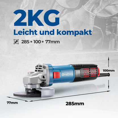 DongCheng Winkelschleifer DSM10-125, 1100 W, 125 mm, mit 6 Scheiben