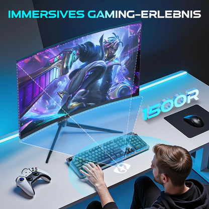 KTC H27S17 Gaming Monitor 27 Zoll Curved QHD 180Hz