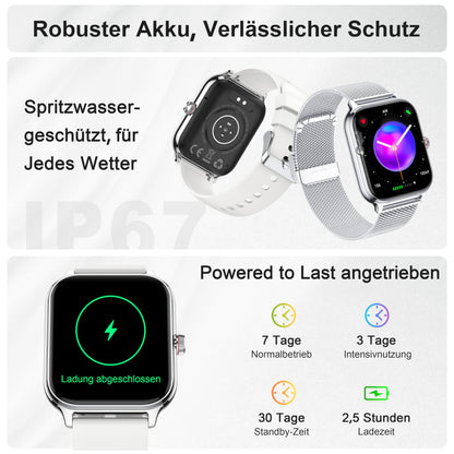 LODIMEKE Smartwatch P133 mit Telefonfunktion für Damen und Herren