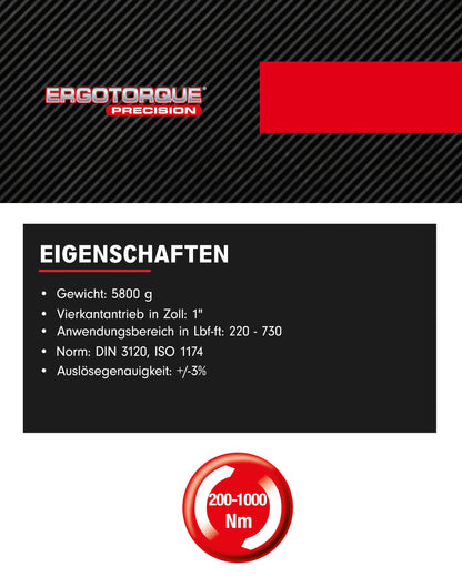 KS Tools Drehmomentschlüssel 516.1495 1" 200-1000 Nm