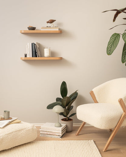 Kazai.® Toke 2 Hängeregale – Echtholz-Veneer Eiche
