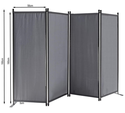 QUICK STAR Paravent 4-teilig, Sichtschutz 220 x 165 cm, Beige