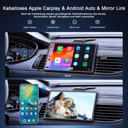 Avylet 8'' Tragbares Carplay Android Auto Display mit Rückfahrkamera