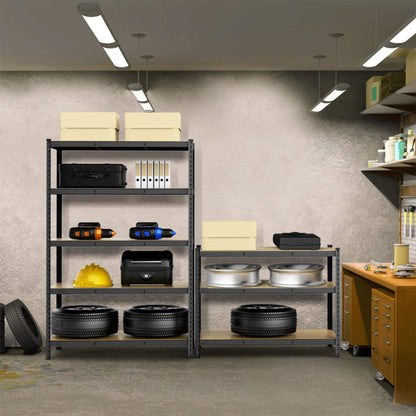 Yaheetech Schwerlastregal Metall 180x120x60 cm, 5 Böden, Schwarz