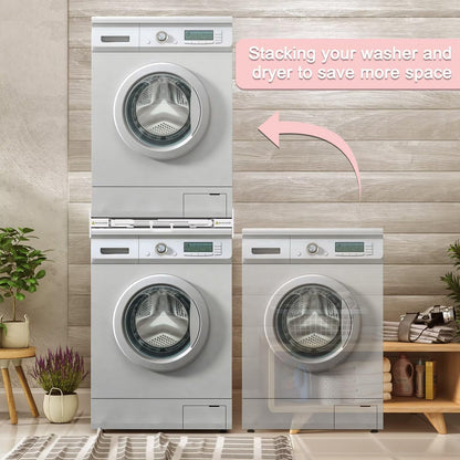 NIUXX Universal Zwischeneinbaurahmen Set für Waschmaschine Trockner mit Regal