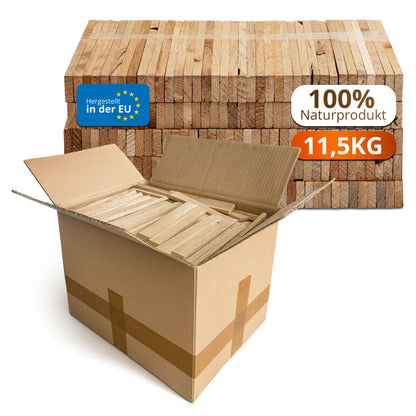 Aleko Parkett Anzündholz Eichenholz 11,5 kg – Kamin- & Grillanzünder