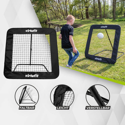 Virtufit verstellbarer Fussball-Rebounder Pro Kickback - 124x124 cm