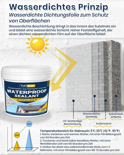 TUFINEIN Transparenter Wasserdichter Beschichtungsmittel 5KG